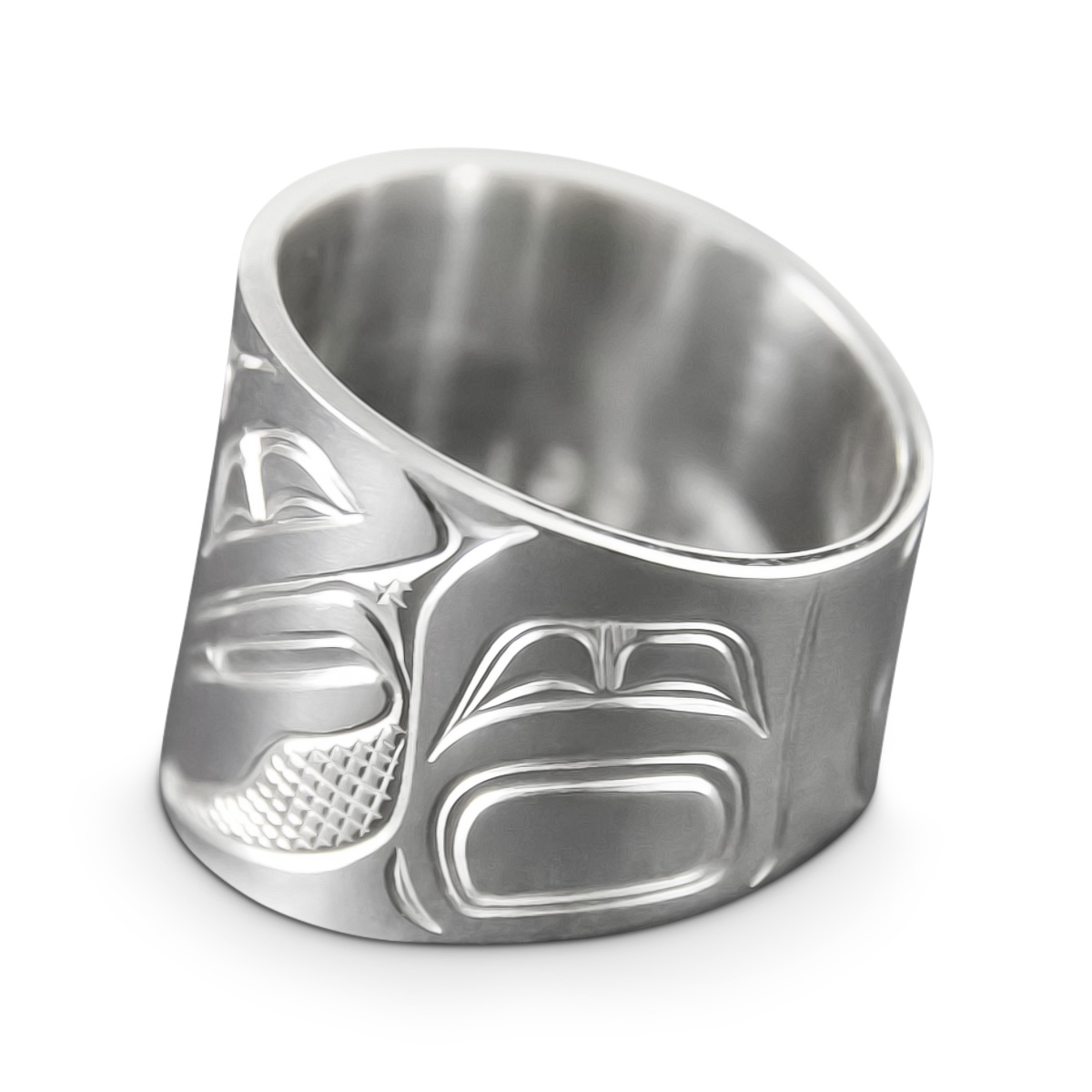Raven Wide Silver Ring